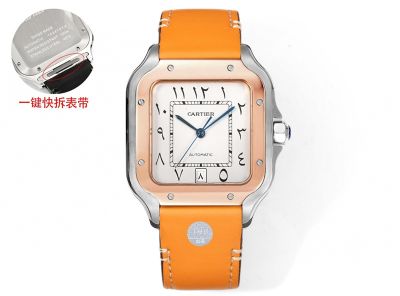 THB Factory Cartier Santos Middle East Version Tape Rose / Gold Steel Case Diameter 39.8mm watch